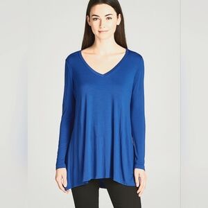 Awuliffan Blue Tunic Top Size Large